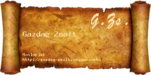 Gazdag Zsolt névjegykártya